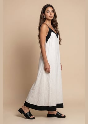 Contrast Maxi Dress