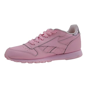 Reebok Barns Klassiska Metalliska Läder Sneakers (Rosa)