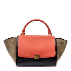Small Tricolor Trapeze Shoulder Bag
