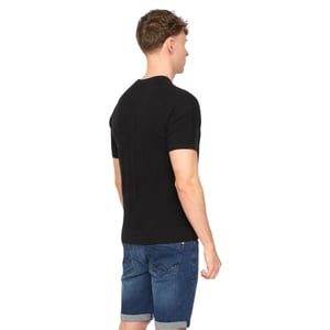 Duck and Cover Heren Littleton Gebreid T-Shirt (Zwart)