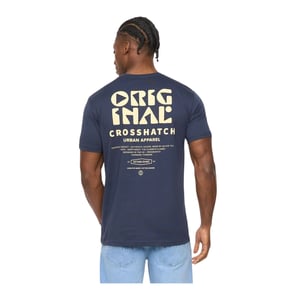 Crosshatch Mannen Wellmoores T-Shirt (Marineblauw)