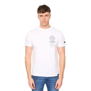 Duck and Cover Heren Stoneham Geborsteld Katoenen T-shirt (Wit)