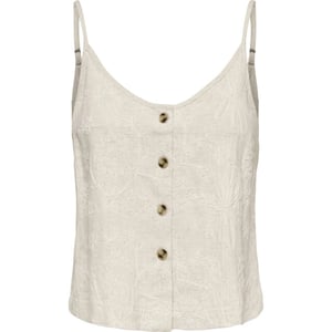 Only Onlsiesta linen bl emb singlet pnt moonbeam/w. ton