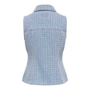 Only Onltylar sl dnm boucle waistcoat licht