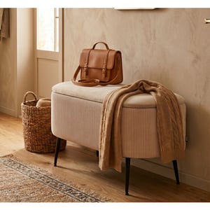 Casa di Elturo Wand opbergbank poef livora velvet 100 x 40 x 53 cm bankje met
