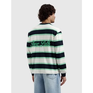 Pure Path Striped essence of life longsleeve tee off