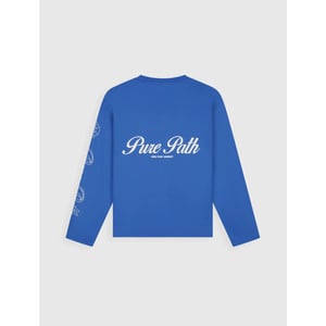 Pure Path Essence of life longsleeve tee faded cobalt