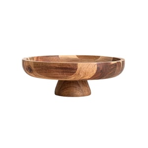 Casa di Elturo Fruitschaal nora op voet Ø30,5 cm – acaciahout – decoratieve serveerschaal