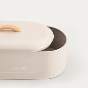 Casa di Elturo Broodtrommel lino b36 cm – metaal met houten handvat – strakke broodbox