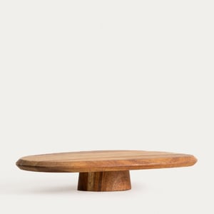 Casa di Elturo Organische serveerschaal liva op voet 22x27 cm – acaciahout – tapas & hapjes
