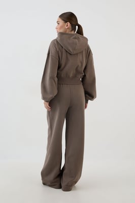 DSGN Studio Applique Boxy Crop Zip Through Hoodie