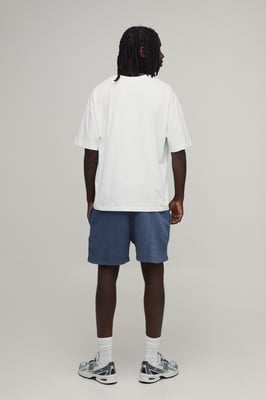 Baggy Fit Washed Worldwide Embroidered Short