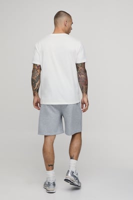 Baggy Fit Double Waistband Jersey Short