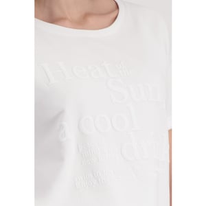 Monari  sweatshirt with toned lettering 410973 105 cream