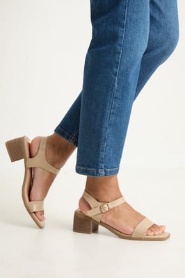 Good For The Sole: Avani Comfort Low Block Heel Faux Leather Ankle Strap Sandals