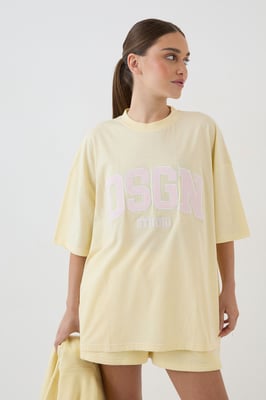 DSGN Studio Collegiate Applique Oversized T-Shirt