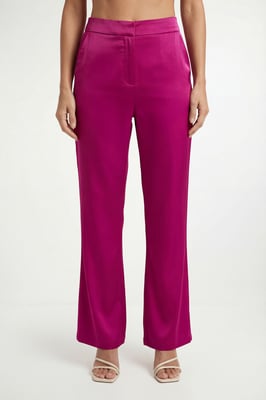 Petite Satin Wide Leg Trouser Coord
