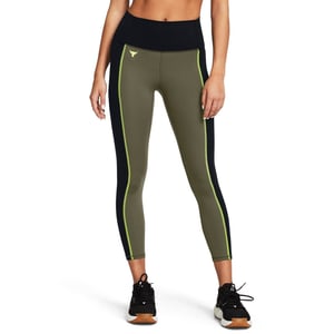 Women's Under Armour Colourblock Slim Fit Running Pants in Green