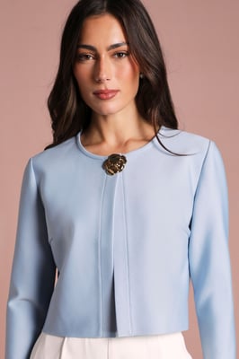 Bandage Button Detail Long Sleeve Top