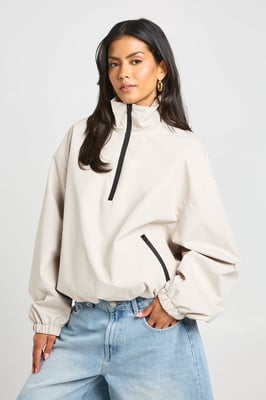 Funnel Neck Zip Up Jacket