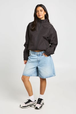 High Neck Zip Through Lightweight Jacket