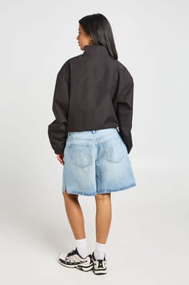 High Neck Zip Through Lightweight Jacket