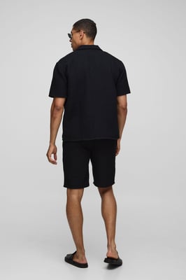 Oversized Jumbo Waffle Revere Shirt and Shorts Set