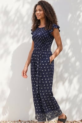 Petite Frill Sleeve Jumpsuit