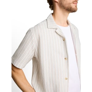 Tom Tailor Stucture stripe shirt ecru dessin