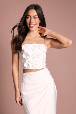 Corsage Strappy Wedding Top Co Ord