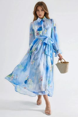 Abstract Patroon Maxi Shirtjurk met Riem
