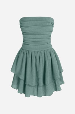Strapless Gelaagd Mini-jurk
