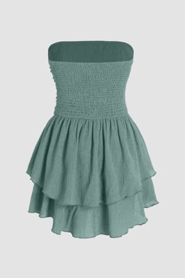 Strapless Gelaagd Mini-jurk
