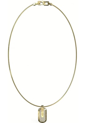 Guess JUMN04043JWYGT-U Mens Racer Tag Necklace