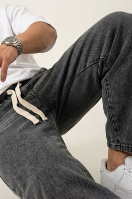 Elastische Taille Denim Broek
