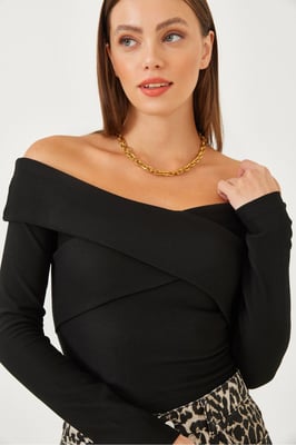 Strapless Textuur Ribbels Blouse