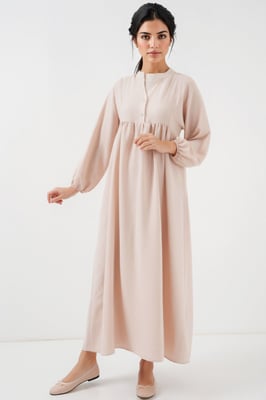 V-ringad knäppt maxiklänning