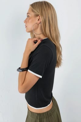 Kleurblok Crew Neck T-shirt