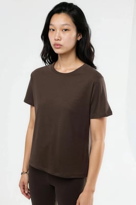 Effen Crew Neck Katoenen T-Shirt