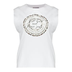 Geisha t-shirt soft heart 62383-41 10 off-white/bla