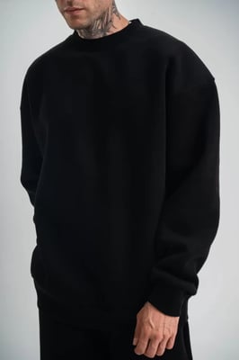 Oversized Ronde Hals Fleece Sweatshirt