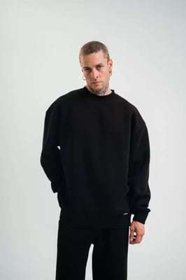 Oversized Ronde Hals Fleece Sweatshirt