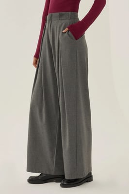 High Waist Pleated Pants