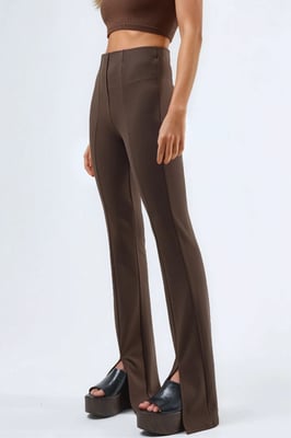 Hoge Taille Flared Leggings met Split
