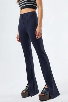 Hoge Taille Flared Leggings met Split