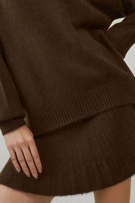 Geweven Oversized Coltrui Trui Set
