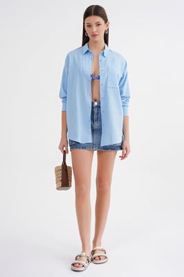 Oversized Linnenmix Shirt