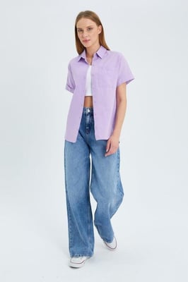 Korte Mouwen Shirt met Zakken