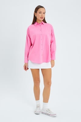 Langnekkig Katoenen Shirt