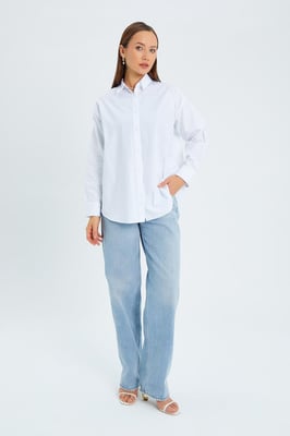 Langnekkig Katoenen Shirt